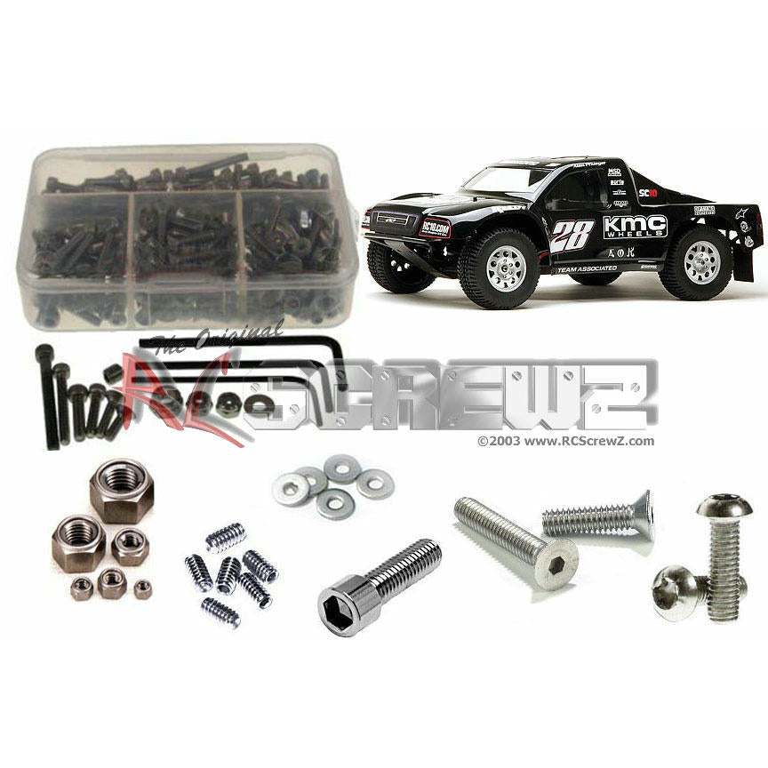 Image of Associated SC10/SC10.2 2WD Stainless Steel Screw Kit by RC Screwz RCZASS038