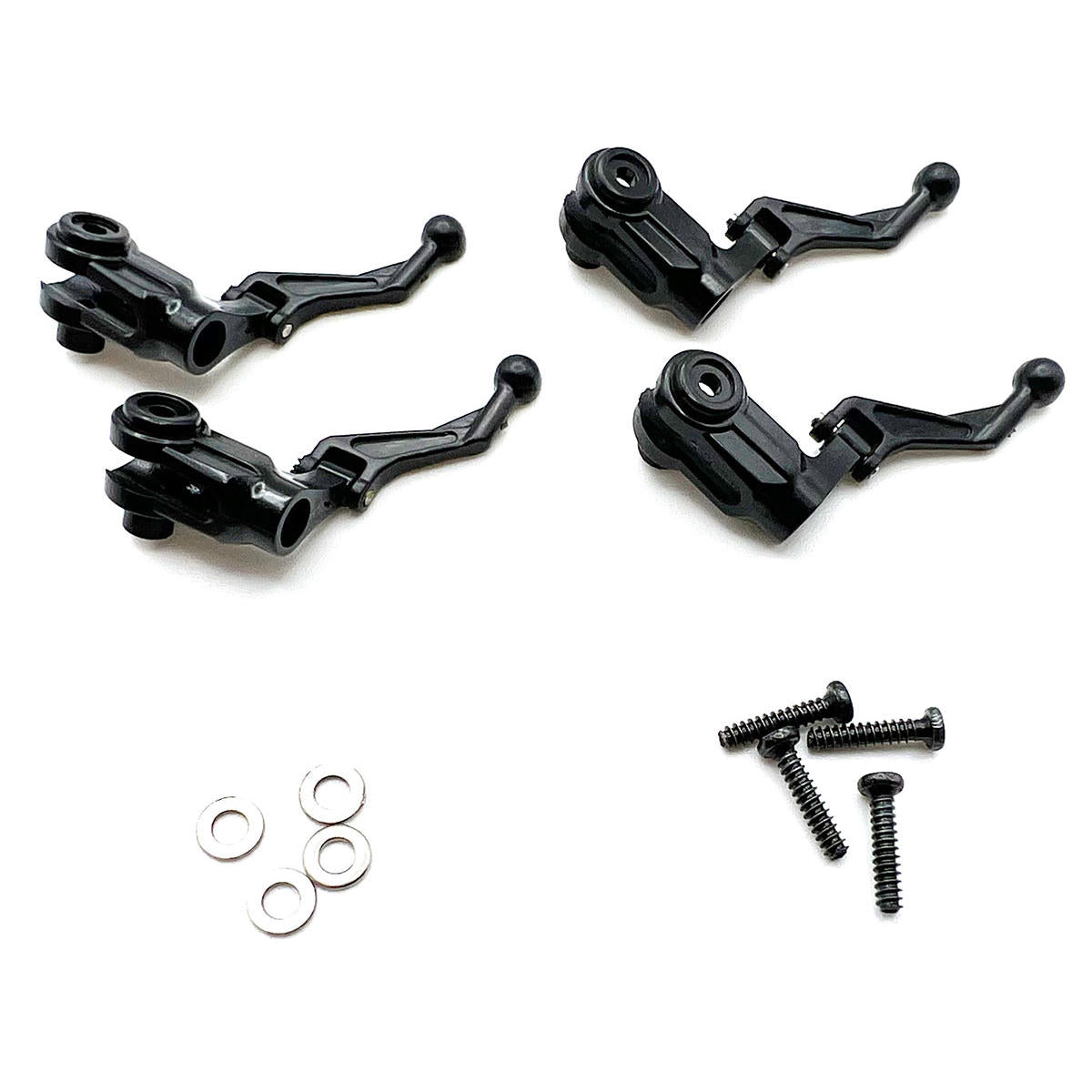 Image of Main Blade Grips with Screws (4); Hero-Copter & Military