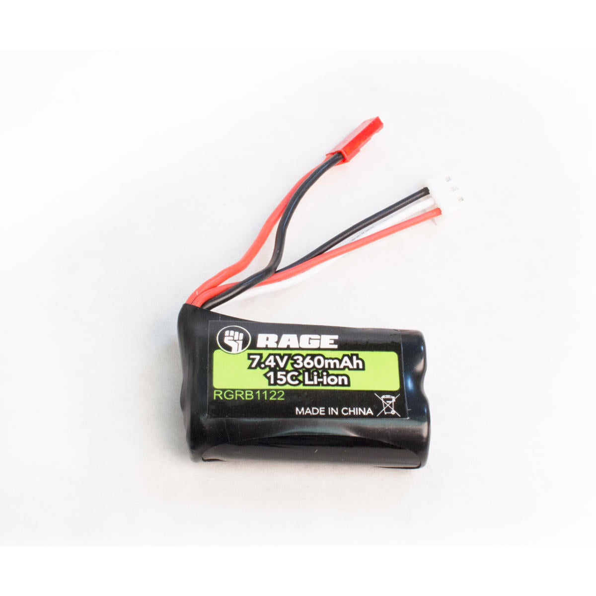 Image of 7.4v 360mAh Li-ion Battery; Black Marlin MX, SuperCat MX