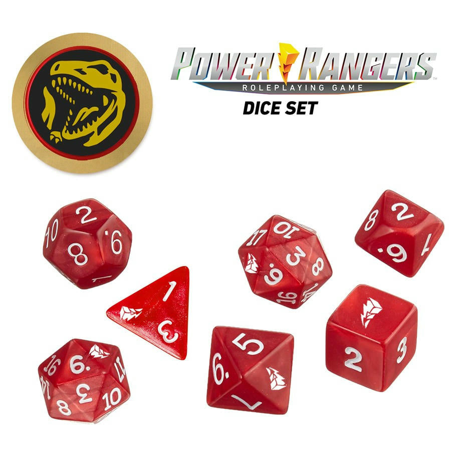 Image of Power Rangers RPG Red Power Ranger Dice Set & Coin RGS02334