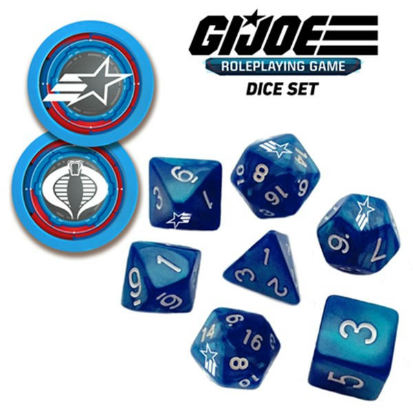 Image of G.I. Joe Roleplaying Game (RPG) Blue Dice Set by Renegade Games RGS02379