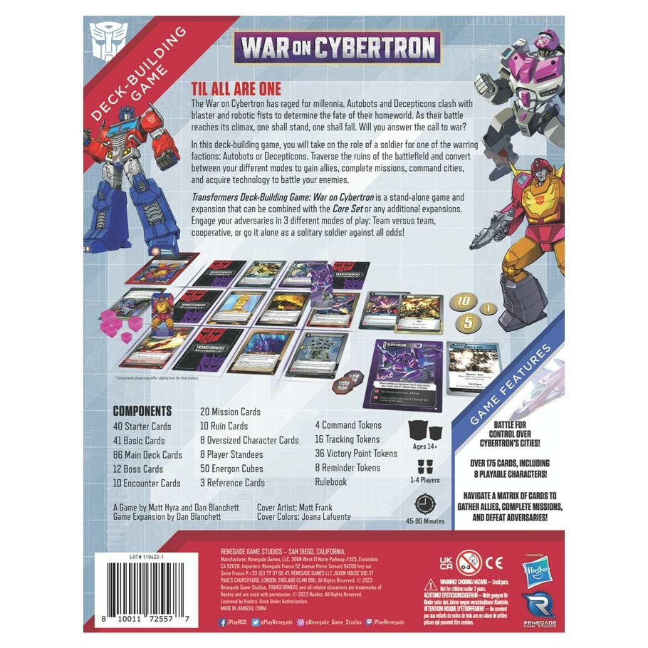 Image of Transformers: War on Cybertron Deck-Building Game by Renegade Games RGS02557