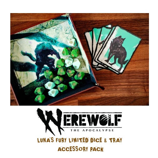 Image of Werewolf The Apocalypse: RPG - Luna's Fury Limited Dice & Tray Accessory Pack