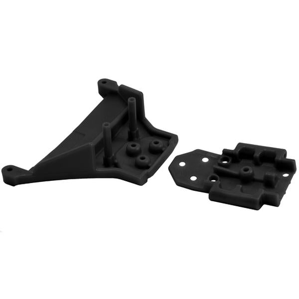 Image of Black Front Bulkhead by RPM RPM73562 fits Traxxas Slash LCG 4x4 / 1/10th Rally