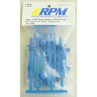 Image of T-Maxx Blue Shock Tower & Body Mounts RPM RPM80165