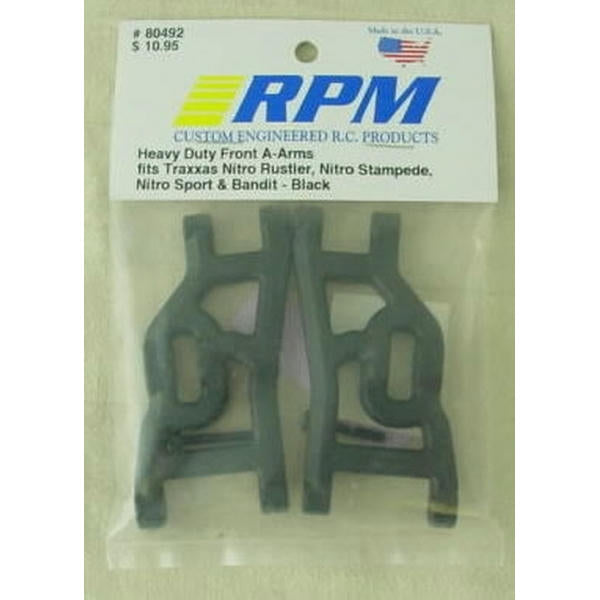 Image of Nitro Rustler Black Heavy Duty Front A-Arms RPM80492