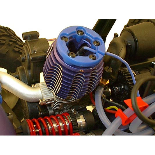 Image of Silver Head Guard RPM - DYEABLE! 80506 fits Traxxas TRX 2.5 Engine REVO/T-maxx