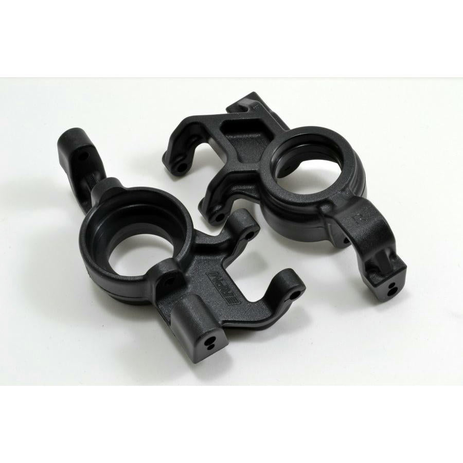 Image of Black Front Axle Carriers w/Oversized Bearings RPM 2pcs 80662 fits Traxxas X-Max