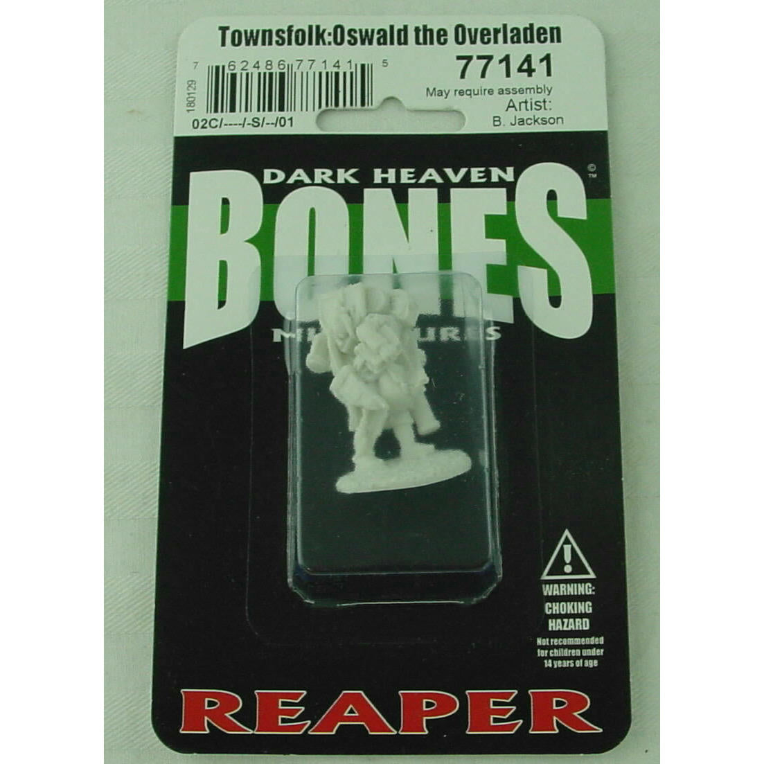 Image of Dark Heaven Bones Townsfolk Oswald the Overladen Unpainted Miniature by Reaper