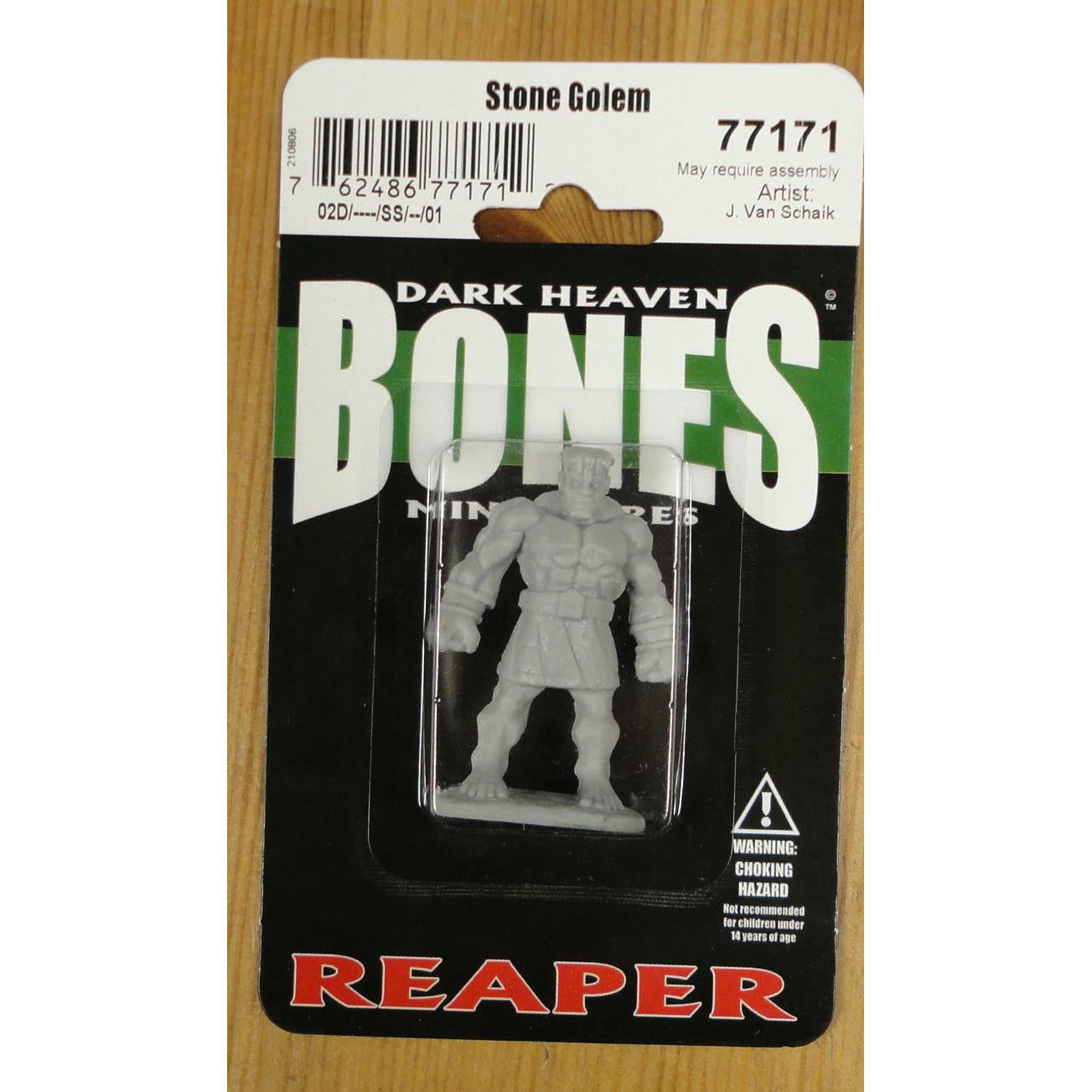 Image of Dark Heaven Bones Stone Golem Fantasy Miniature Reaper RPR77171