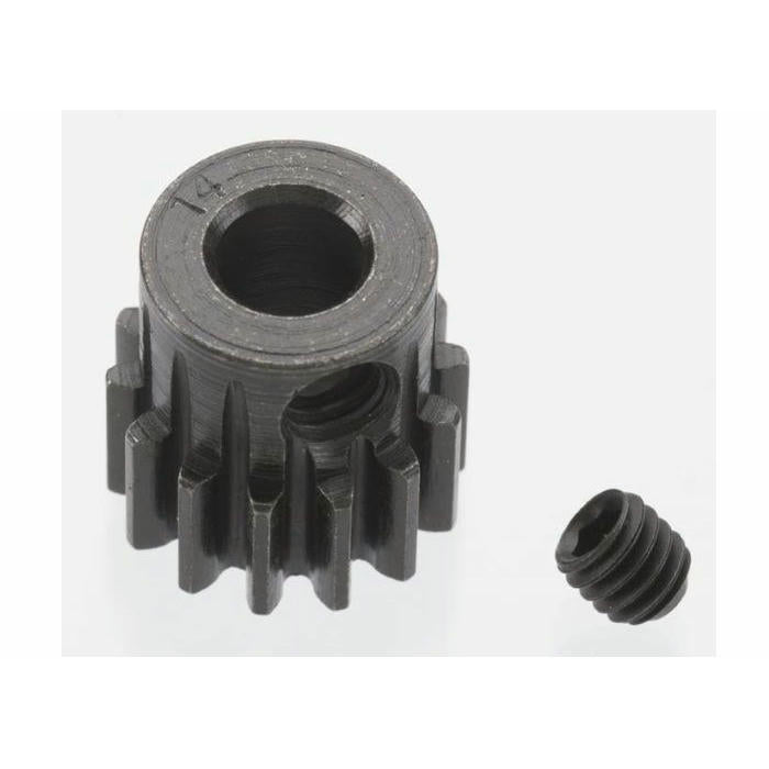 Image of Robinson Racing Blackened Steel 32P 14T 5mm Bore Pinion Gear RRP8614 (0.8M)