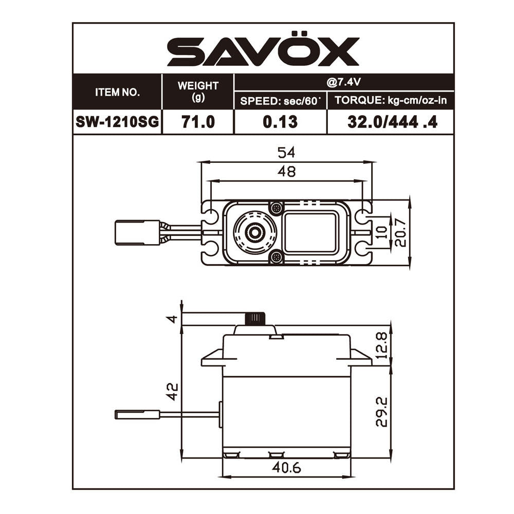 Image of Waterproof Coreless Digital Servo 0.13sec / 444.4 @ 7.4V