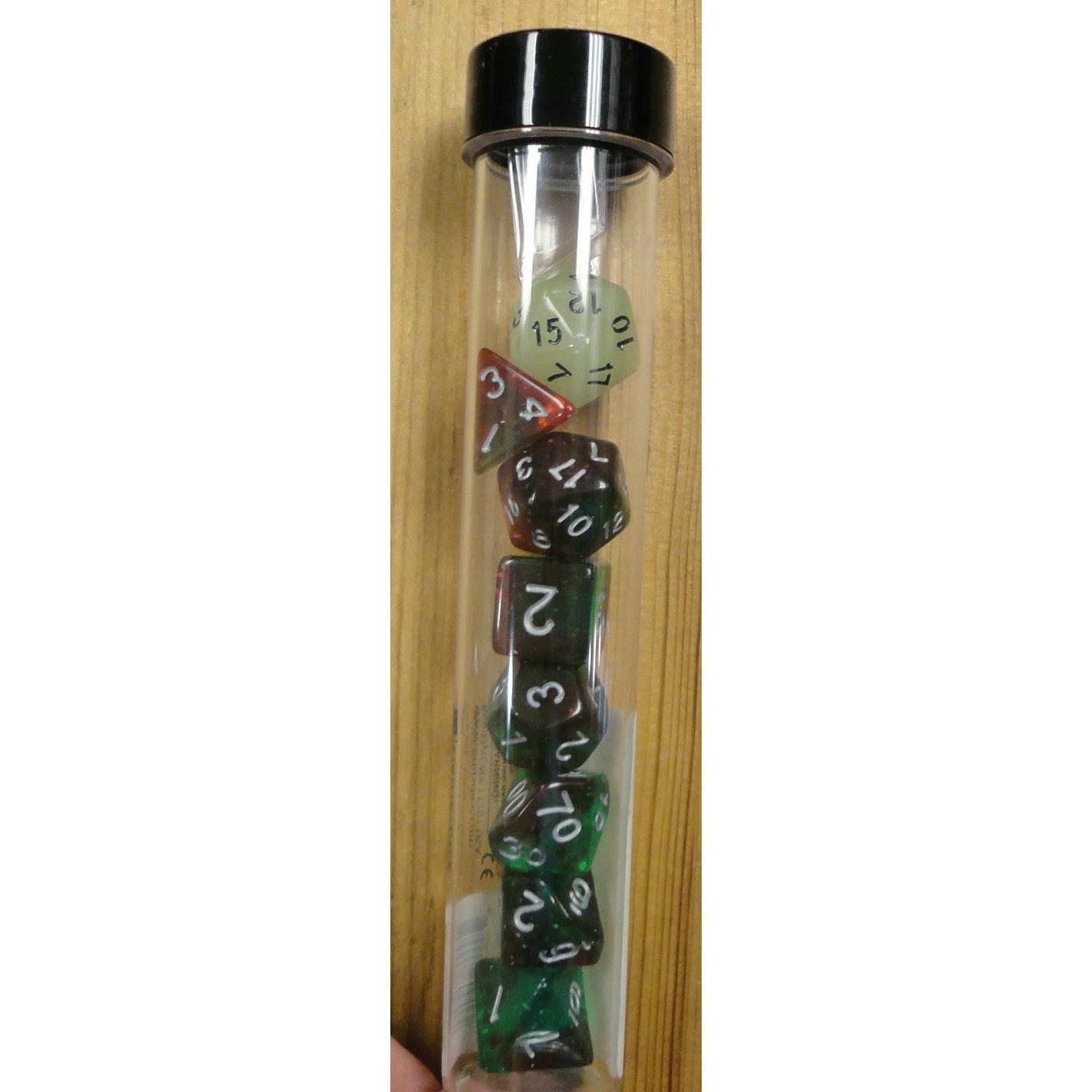 Image of Lotus Glowworm Polyhedral Dice Set D20/12/10/%/8/6/4 & d20 Sirius SDZ0006-01