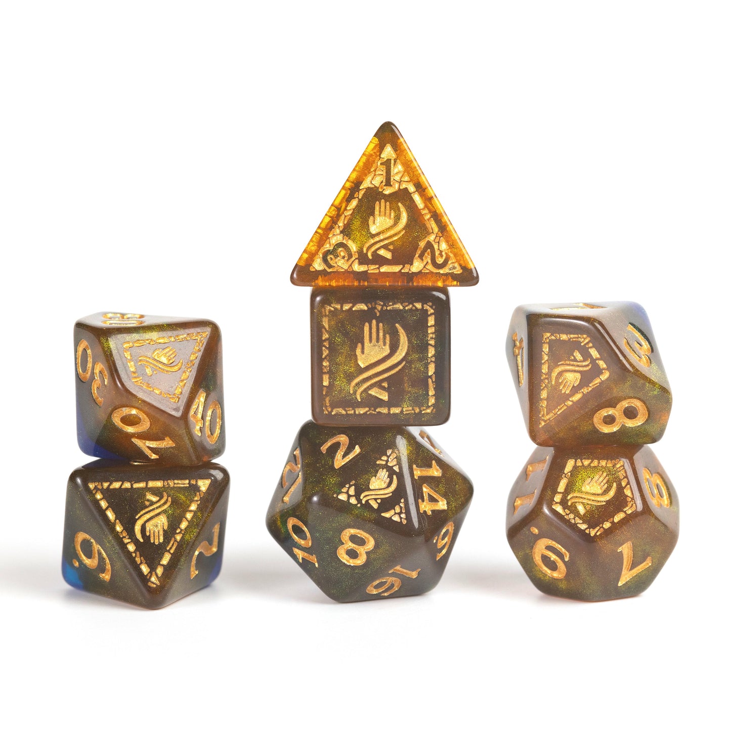 Image of Dungeons & Dragons: Adventure Dice - Monk Blue/Gold