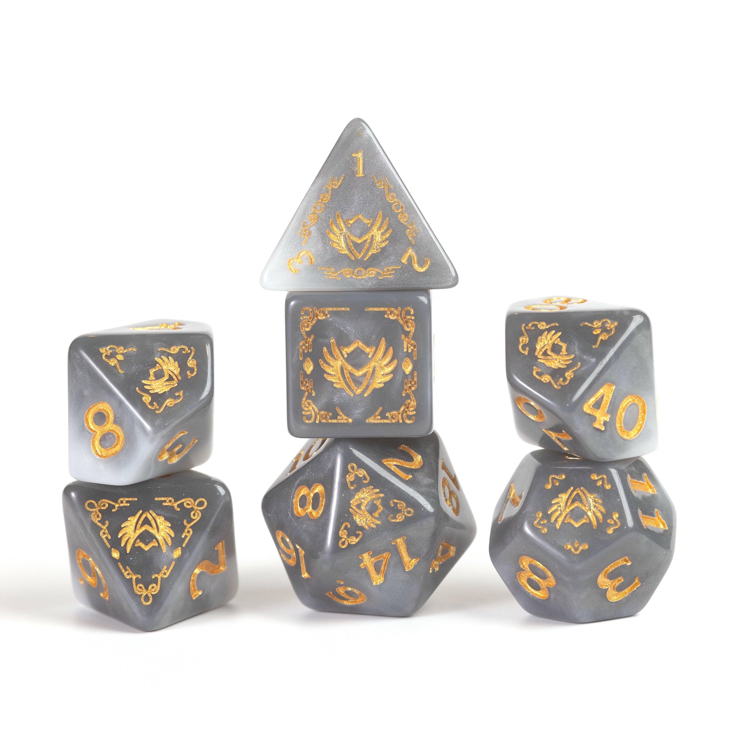Image of Dungeons & Dragons: Adventure Dice - Paladin White/Grey