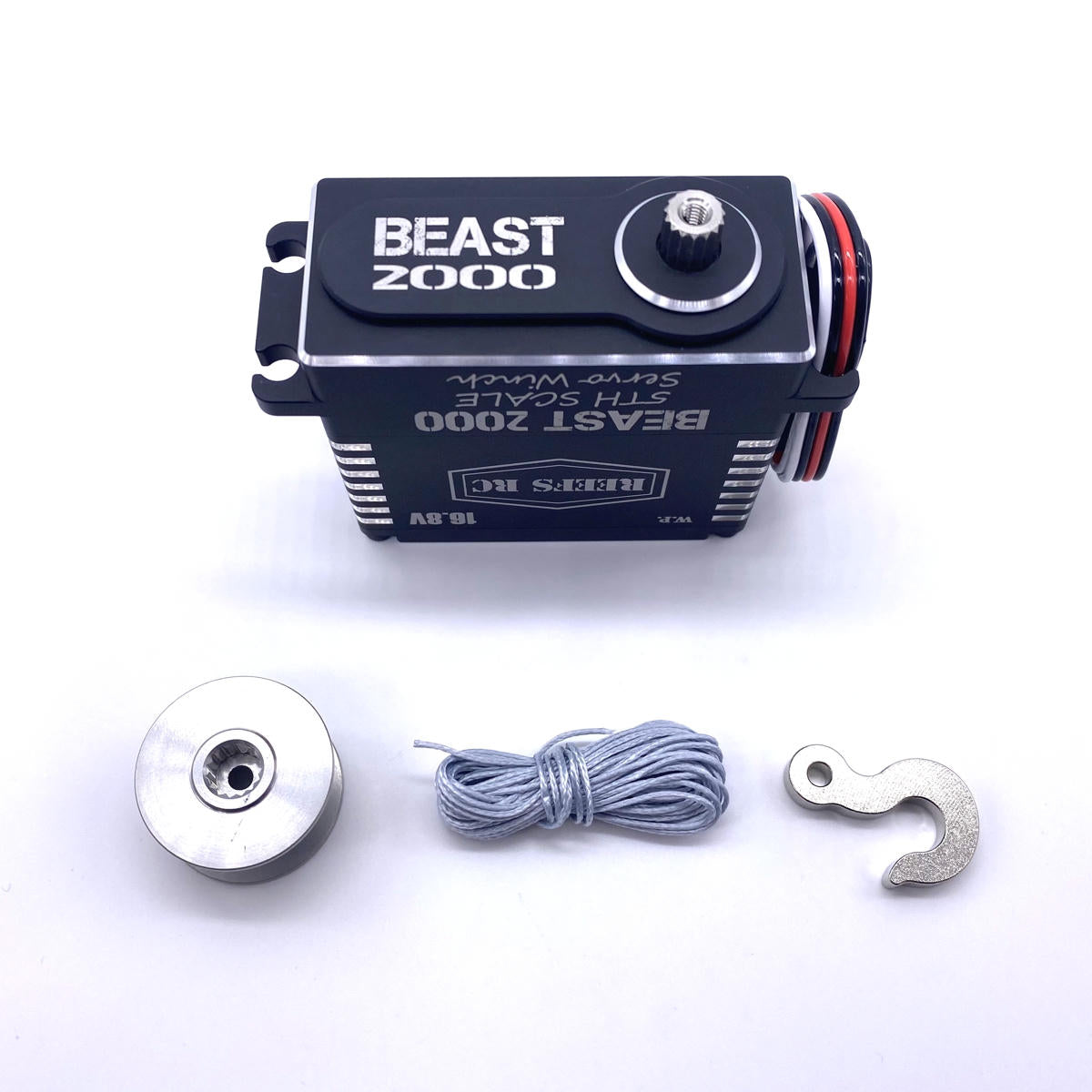 Image of Beast 2000 1/5th Scale Servo Winch w/Spool, Hook & Syn Line