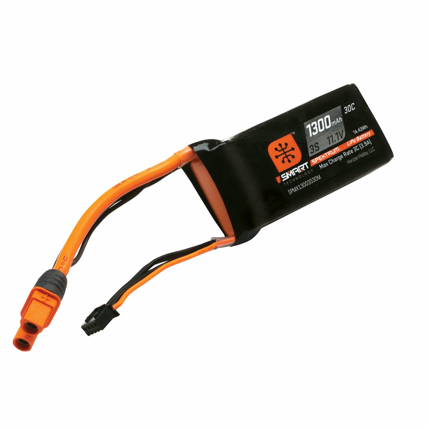 Image of 11.1V 1300mAh 3S 30C Smart LiPo Battery with IC3 connector SPMX13003S30M