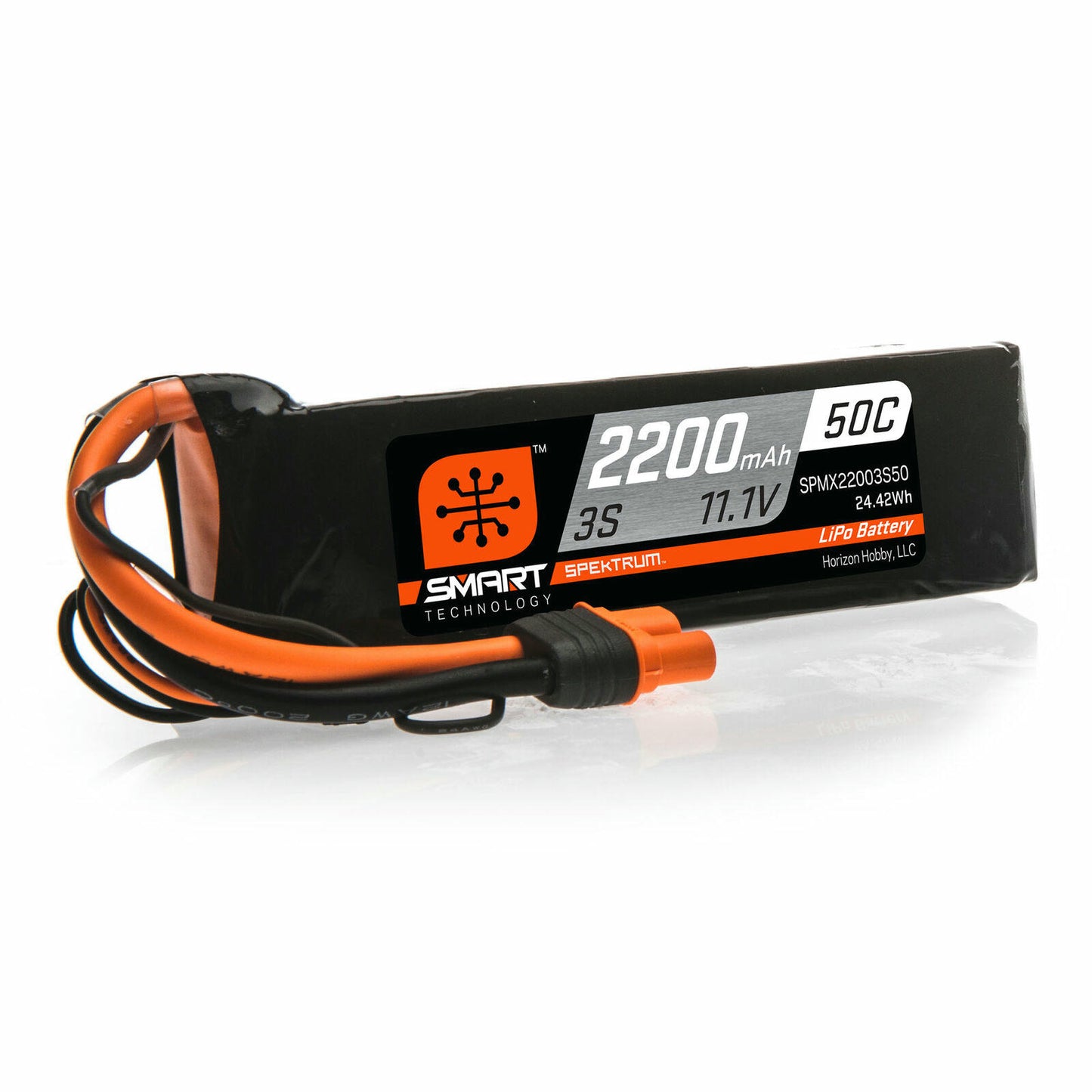 Image of Spektrum Smart 2200mAh 50C 3S 11.1V Lithium Polymer LiPo Battery w/IC3 Connector