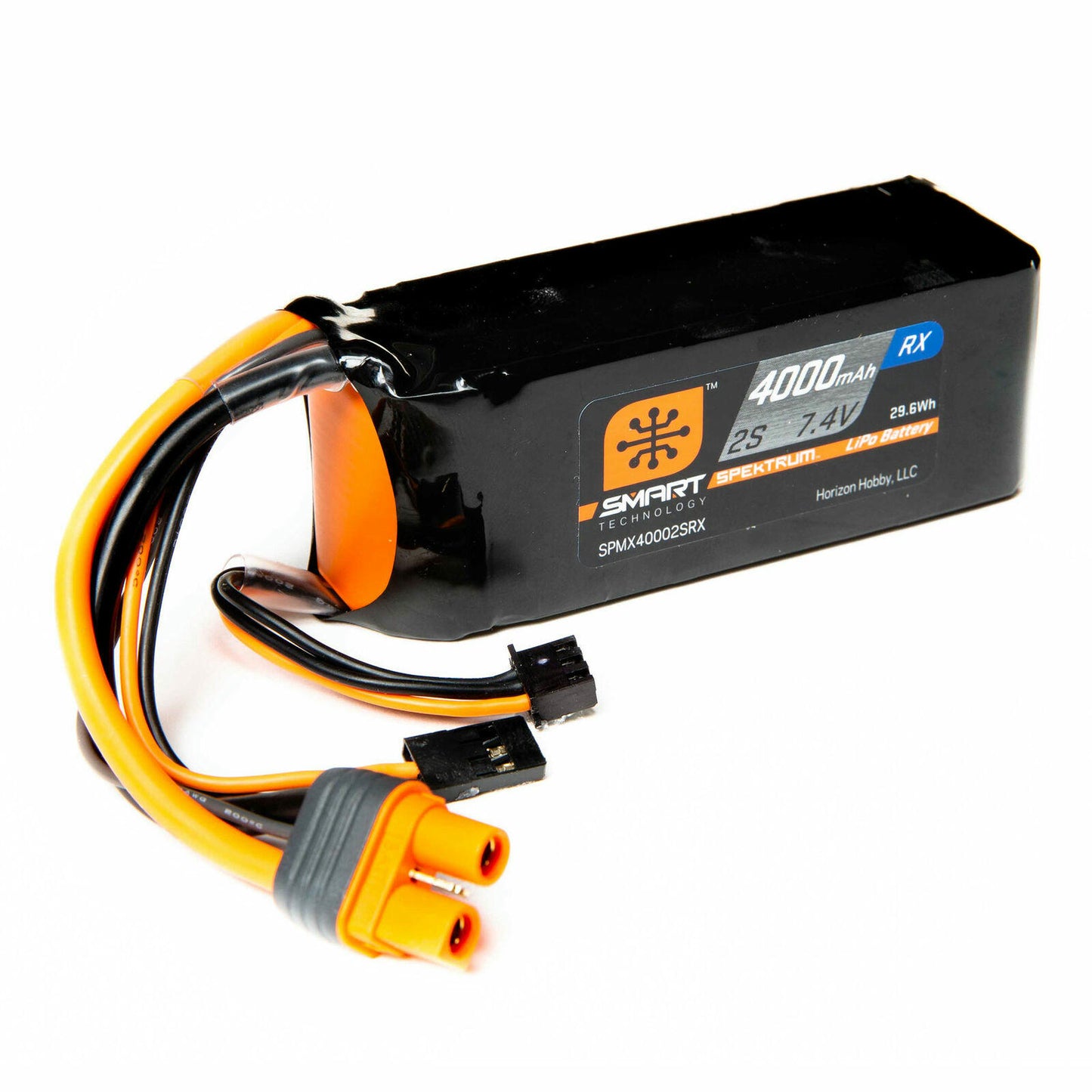 Image of 7.4V 4000mAh 2S Smart 15C Receiver LiPo Battery with IC3 connector SPMX40002SRX