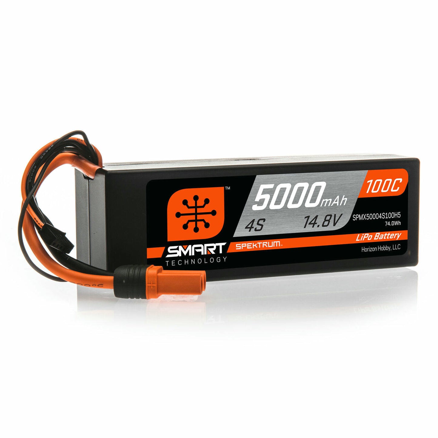 Image of Spektrum Smart 14.8V 5000mAh 4S 100C Smart LiPo Battery IC5/Hard Case