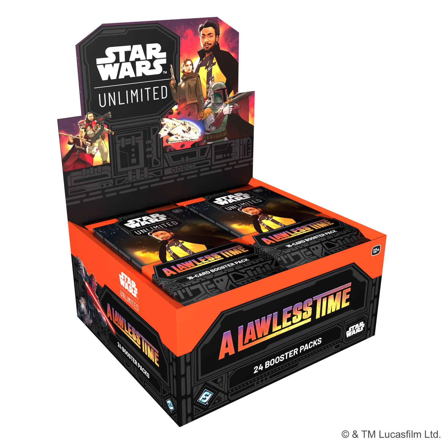 Star Wars: Unlimited - A Lawless Time: Carbonite Booster Display