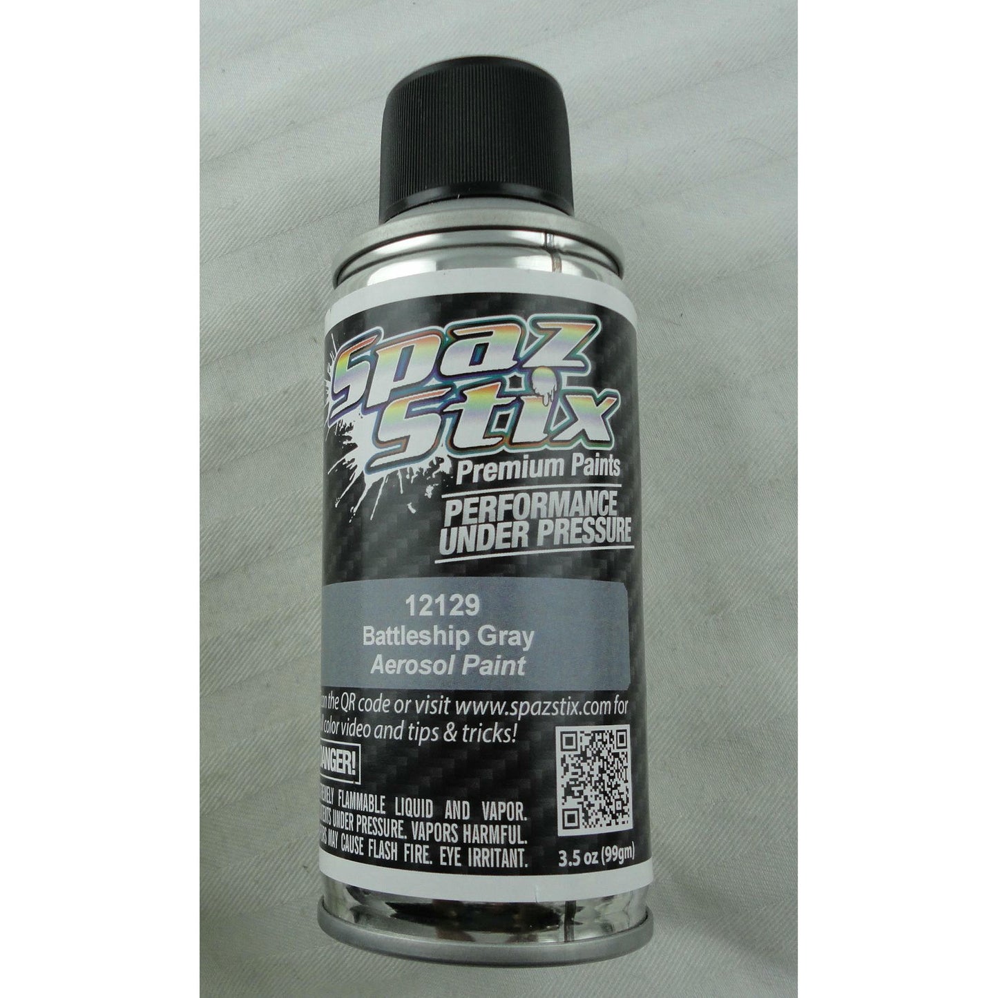 Image of Spaz-Stix Battleship Gray Aerosol Polycarbonate Spray Paint SZX12129