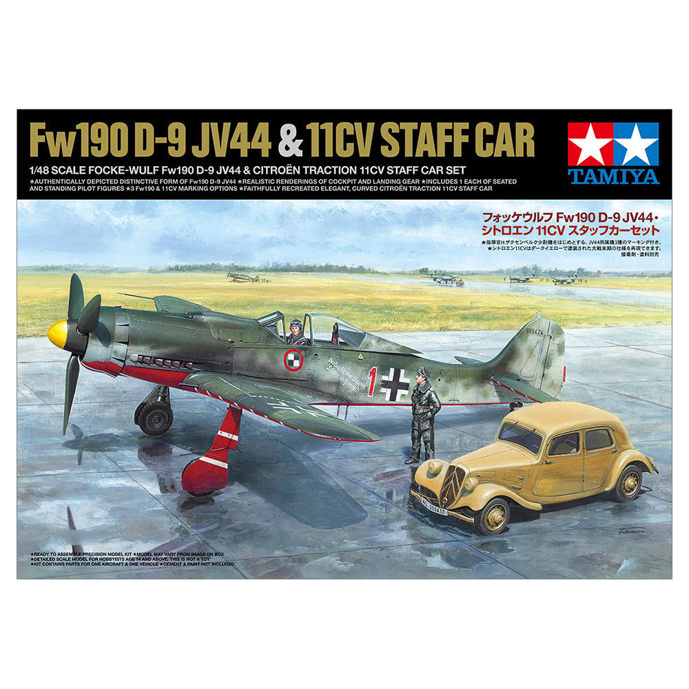 Image of 1/48 Focke-Wulf Fw190 D-9 JV44 & Citroen Traction 11CV Staff