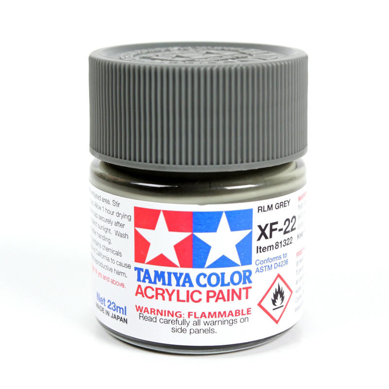 Image of Acrylic XF-22 RLM Gray Paint, 23ml Bottle