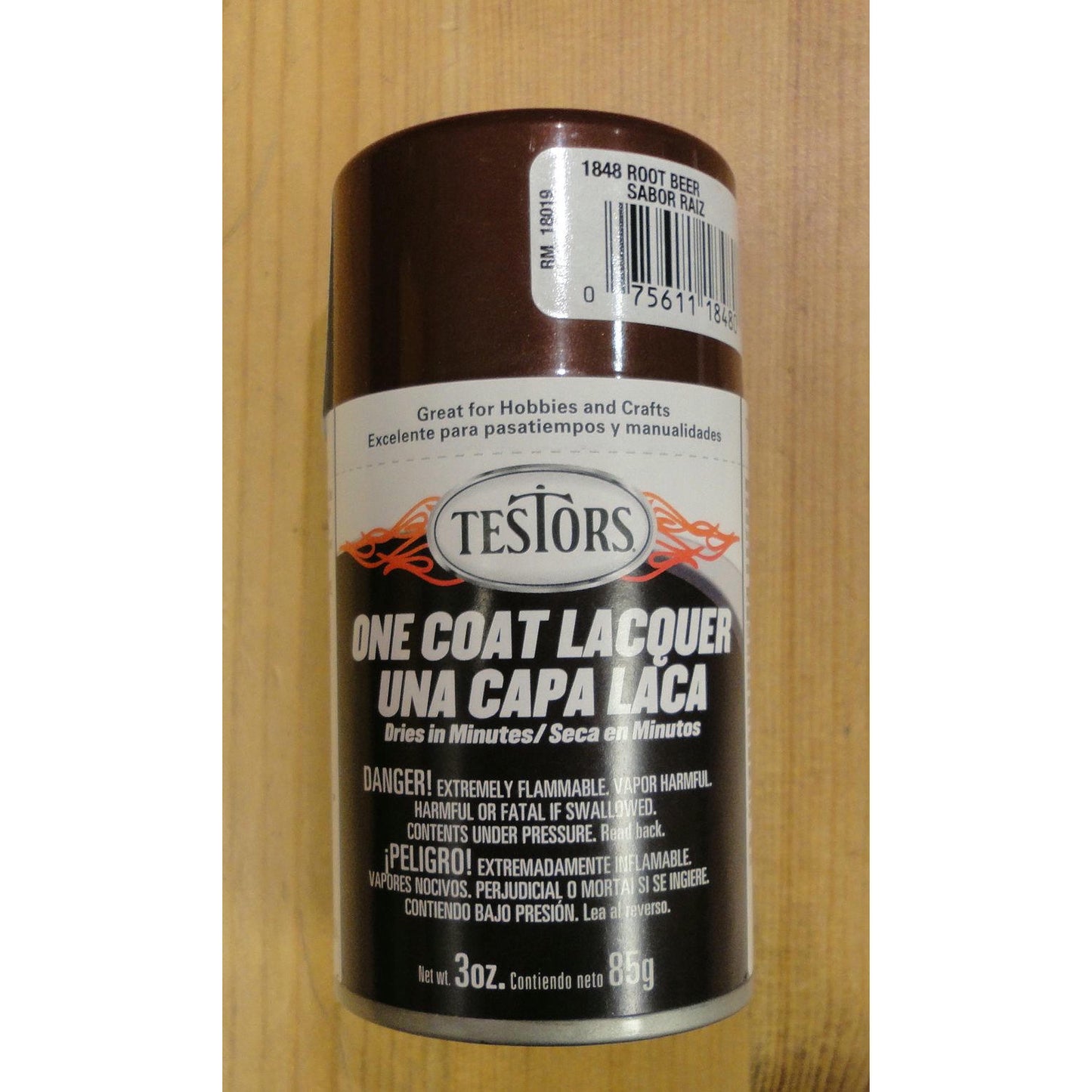 Image of Testors One Coat Rootbeer Lacquer Model Spray (Aerosol) Paint 3oz Root Beer