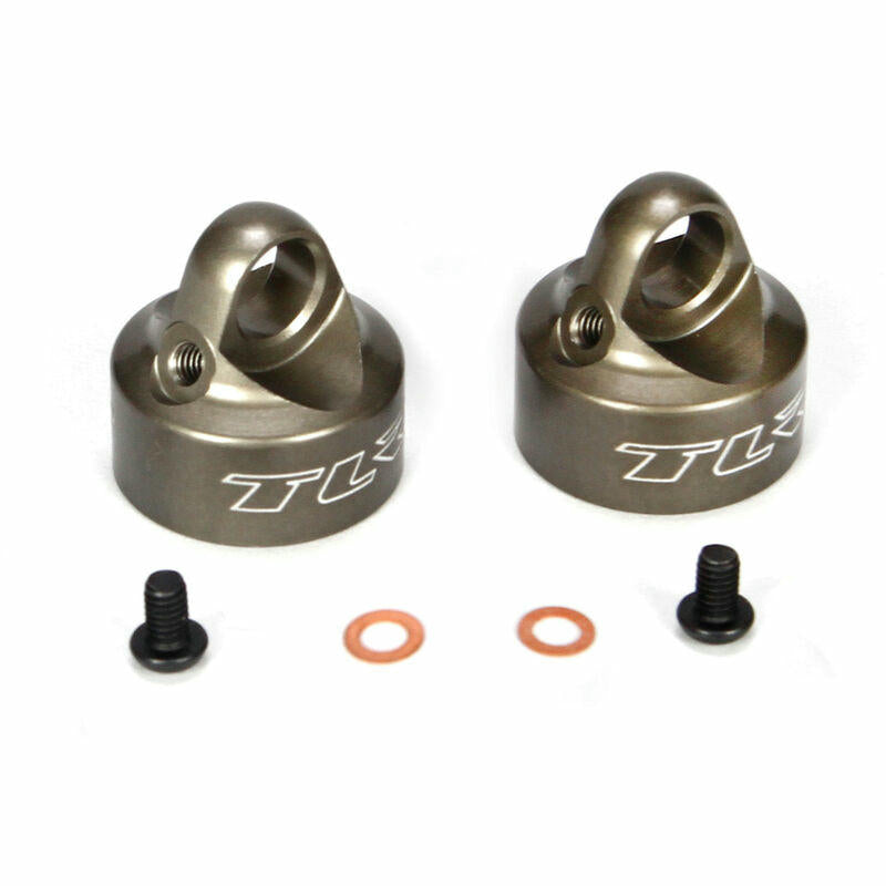 Image of Team Losi Racing Bleeder Shock Caps Alum (2): 22/22T/22-4 TLR5065