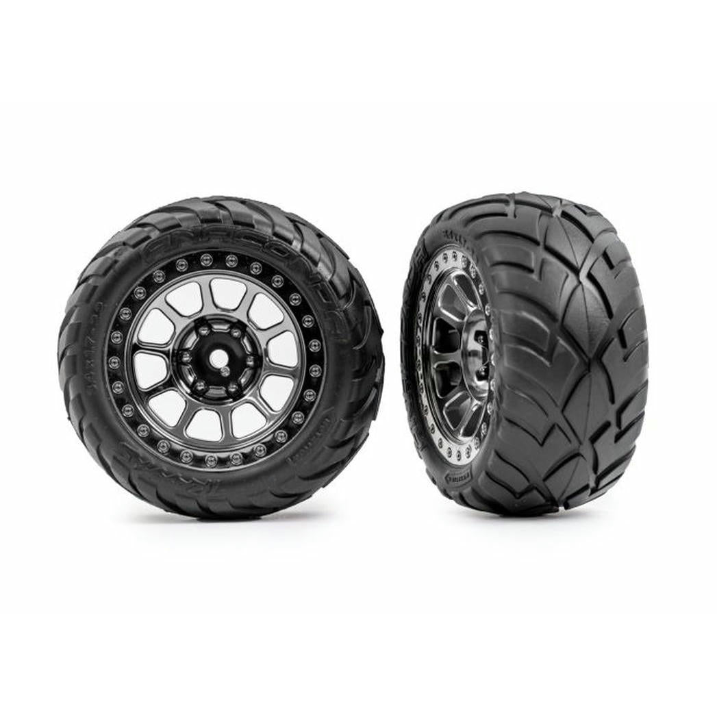 Image of Traxxas Bandit Rear Mounted Anaconda 2.2 Tires on BC Tracer Wheels TRA2478T