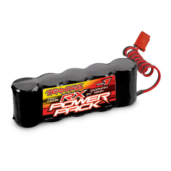 NiMH 5C 6V 1200mAh Flat Rx J Rev