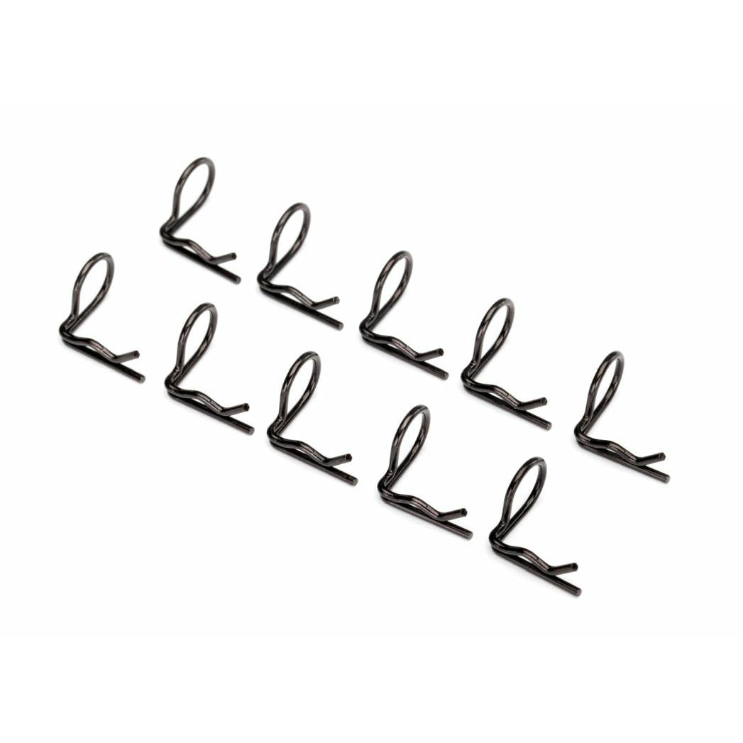 Image of Traxxas Black 90 Degree Angled Body Clips (10 pieces) TRA3935A
