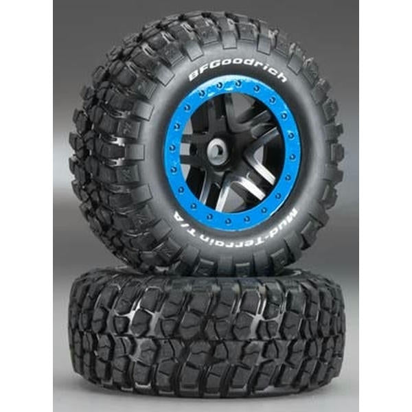 Image of Traxxas Slash 2WD BF Goodrich Mud Terrain Front Tire/Split-Spoke Wheel TRA5885A