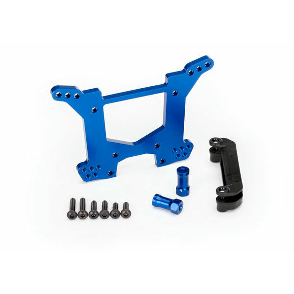 Image of Traxxas Rustler 4x4 7075-T6 Blue Aluminum Rear Shock Tower TRA6738X