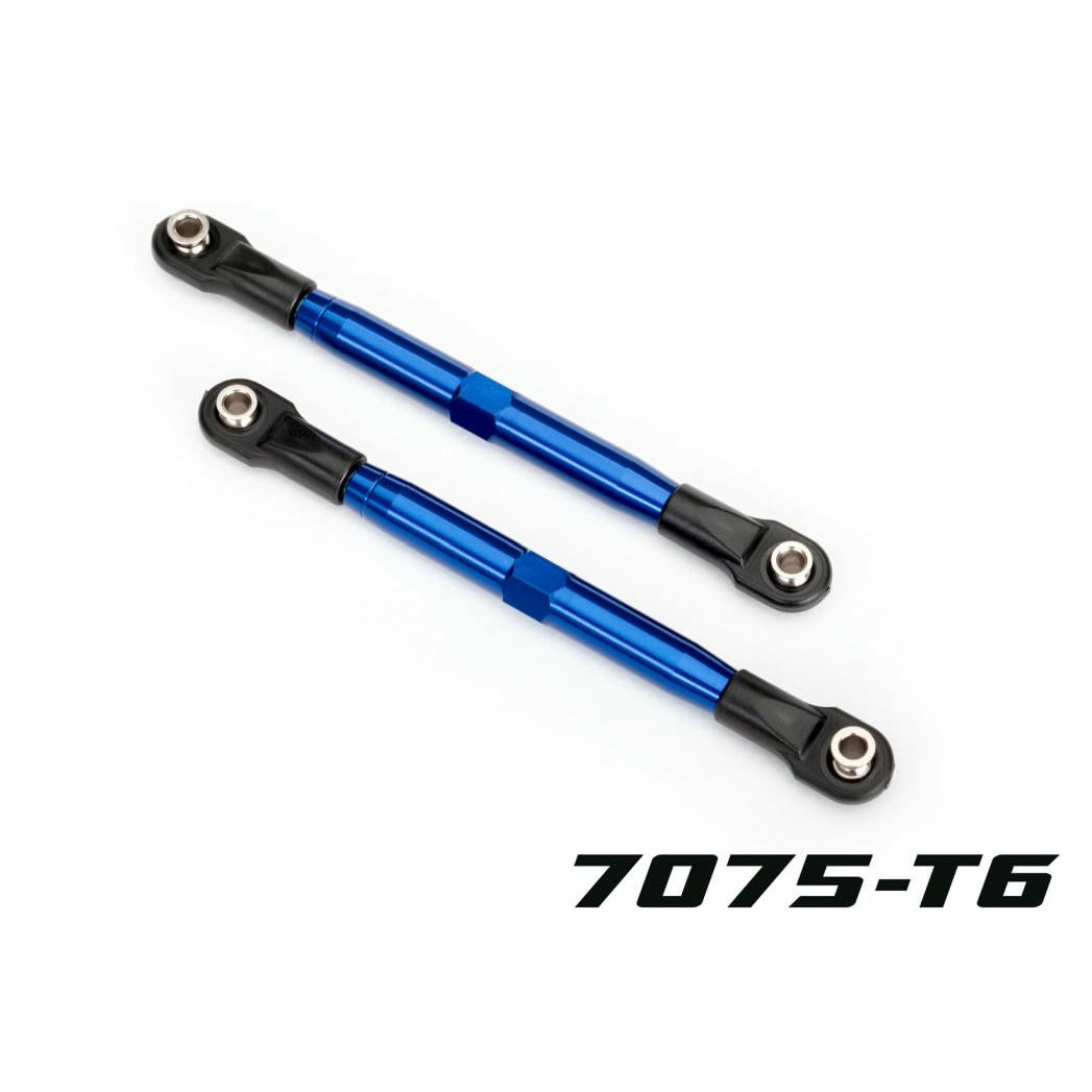 Image of Traxxas Rustler 4x4 Blue Anodized T6061-T6 Aluminum Toe Links (2pcs) TRA6742X