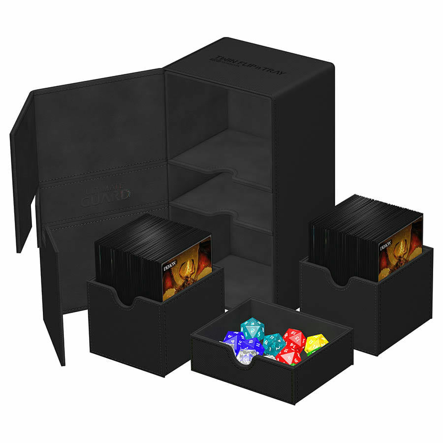 Image of Ultimate Guard Flip'n'Tray Black 200+ Deck Box UGD011242