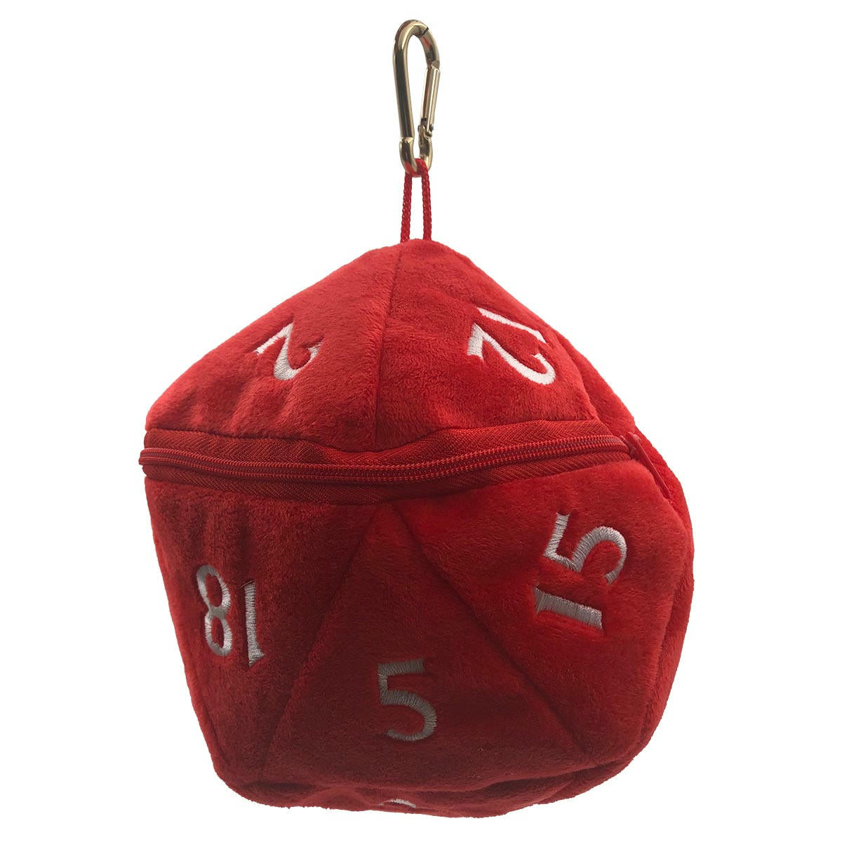 Image of 6.5 Red Plush d20 Dice Bag by Ultra-Pro UPI15757