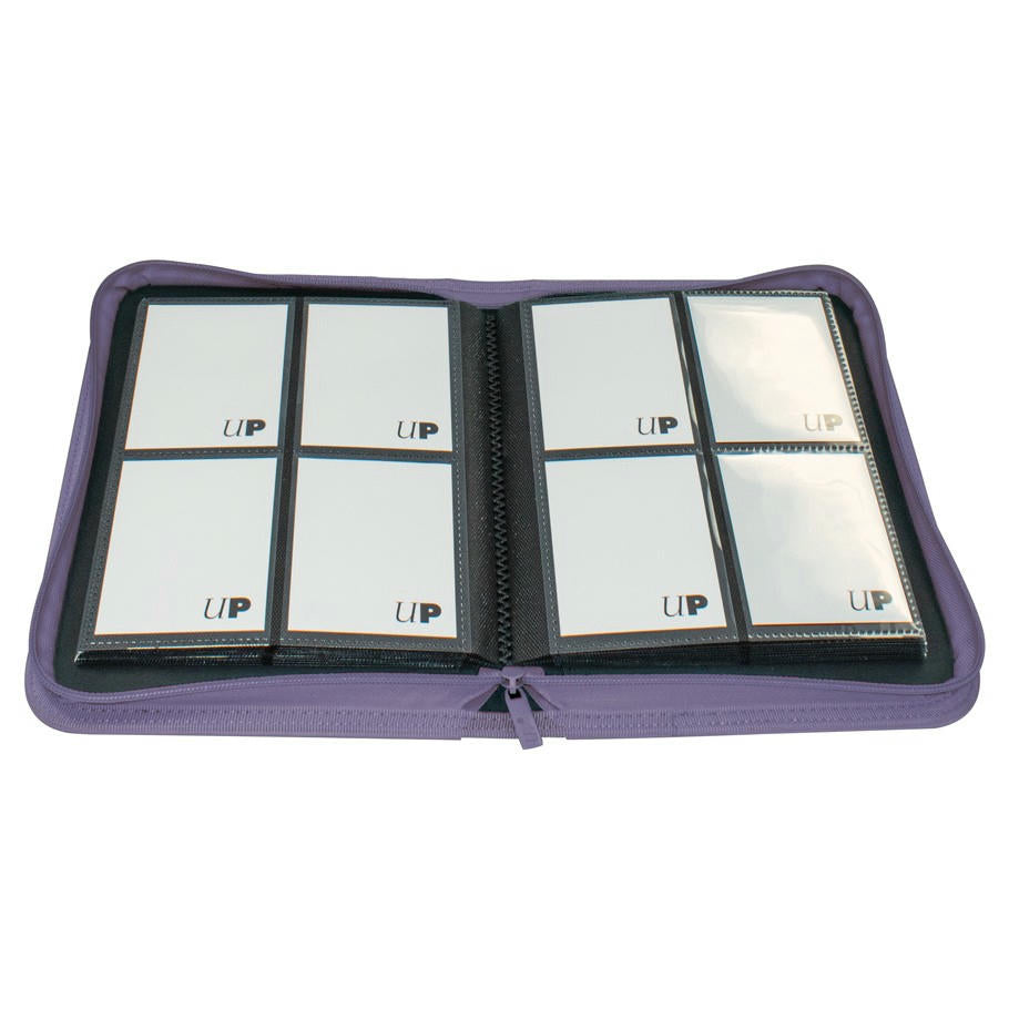 Ultra PRO - Vivid 4-Pocket Zippered PRO-Binder: (Purple) Protect Up