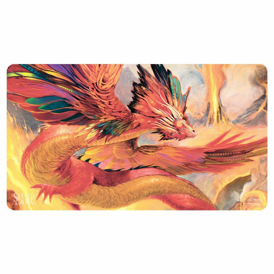 Image of Magic the Gathering Secret Lair Shivan Dragon Julie Bell Neoprene Play Mat