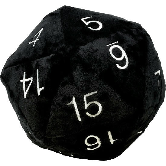 Ultra Pro E-85335 Jumbo D20 Novelty Dice Plush-Black with White