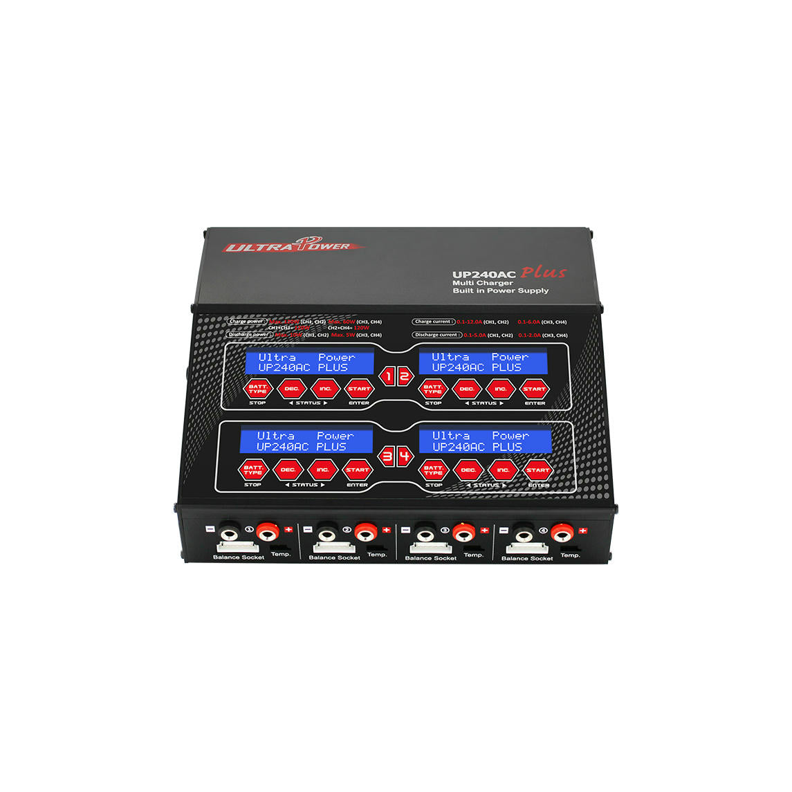 Ultra Power UP240 AC Plus 240W 4-Port Multi-Chemistry AC/DC Charger