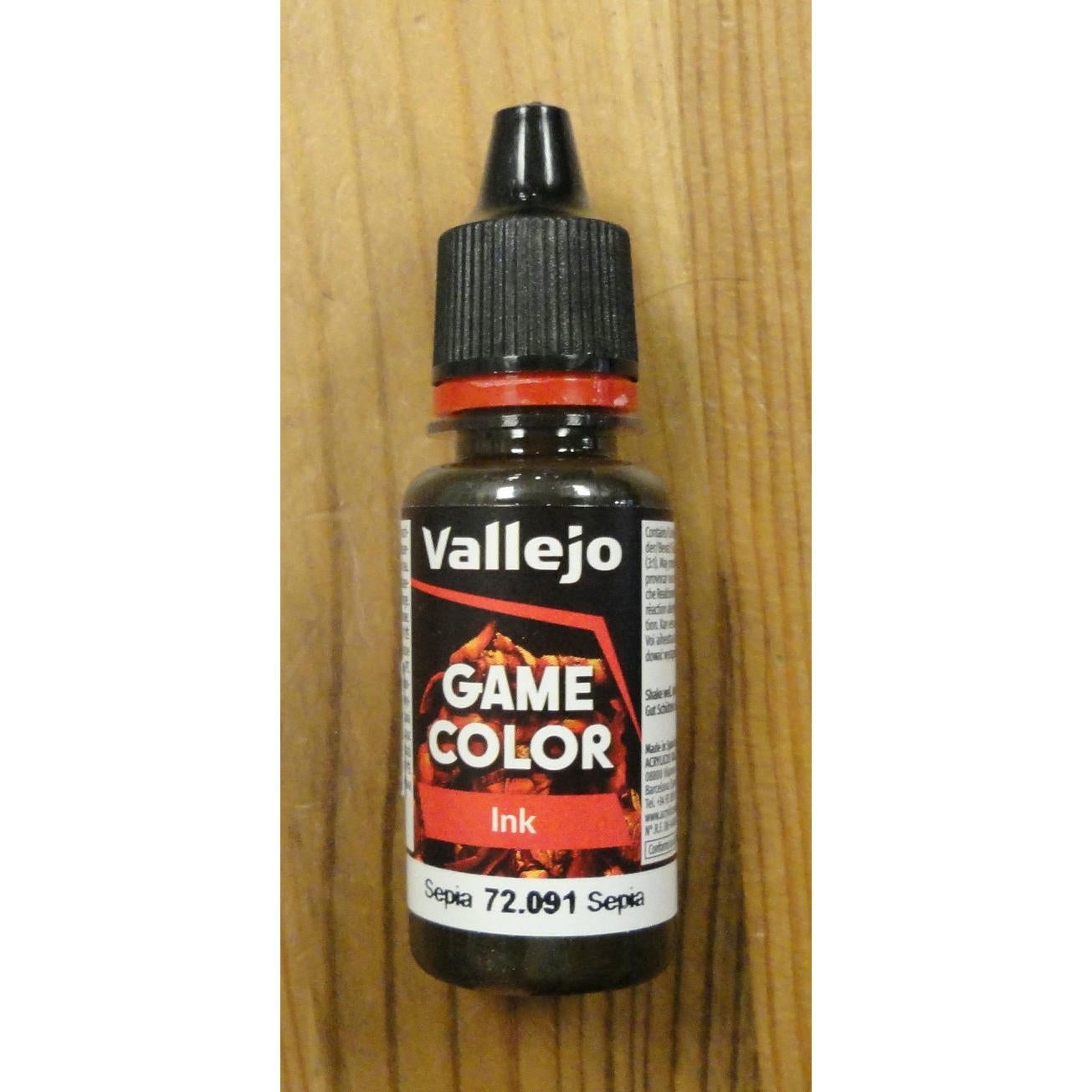 Image of Vallejo Game Ink Sepia Acrylic Miniatures Paint 17ml VAL72091