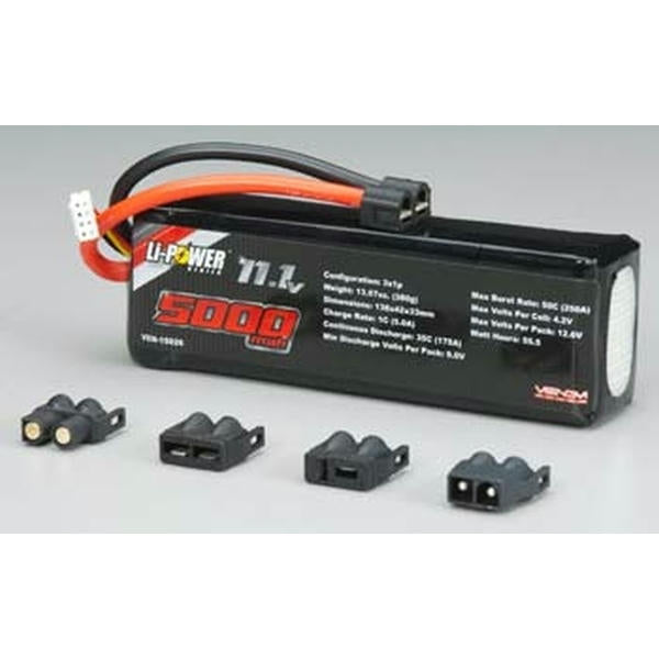 Venom 35C 3S 5000mAh 11.1V LiPo Battery with Universal Plug