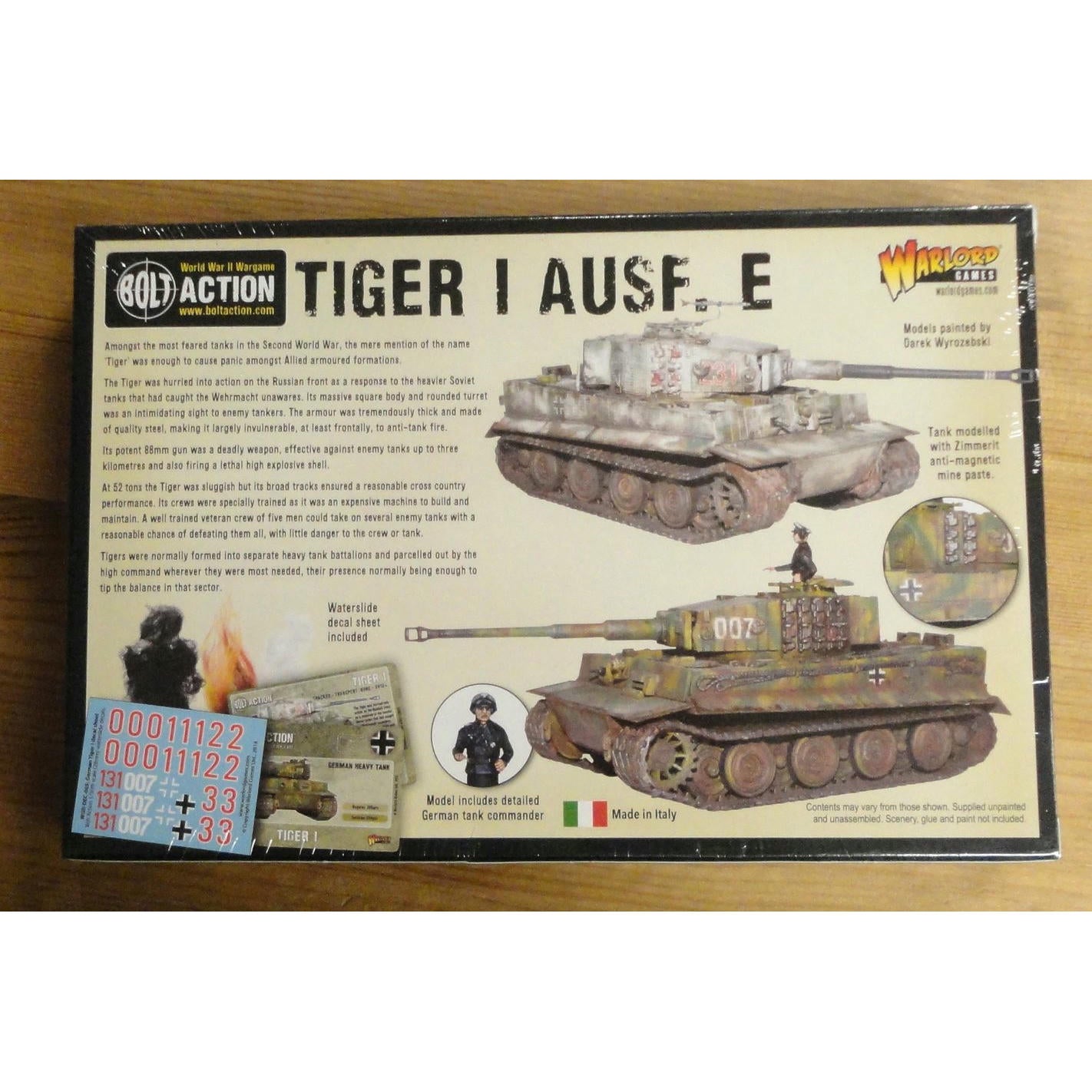 Image of Bolt Action Miniatures Game: 1/56th German Tiger I AUSF. E Tank WLG402012015