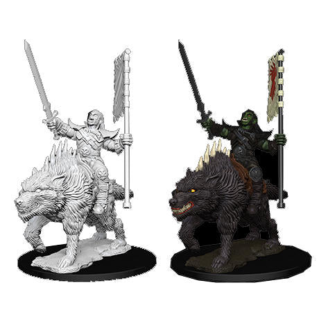 Dungeons & Dragon D&D Deep Cuts Fantasy Miniatures Orc on Dire Wolf WZK73547