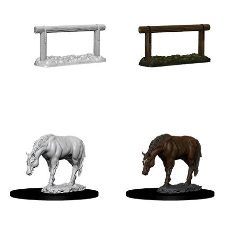 Dungeons & Dragon D&D Deep Cuts Fantasy Miniatures: Horse & Hitch (2pcs) 73862
