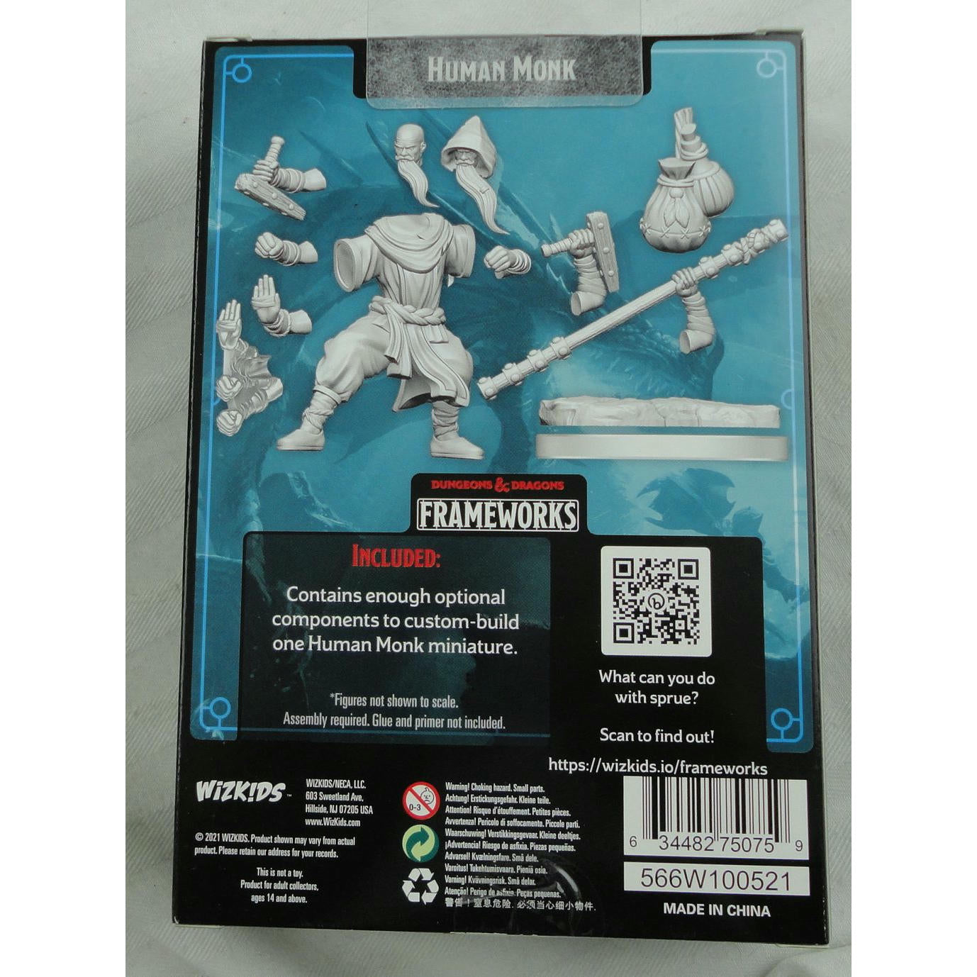 Image of Dungeons & Dragons Frameworks Male Human Monk Miniature Wizkids 75075