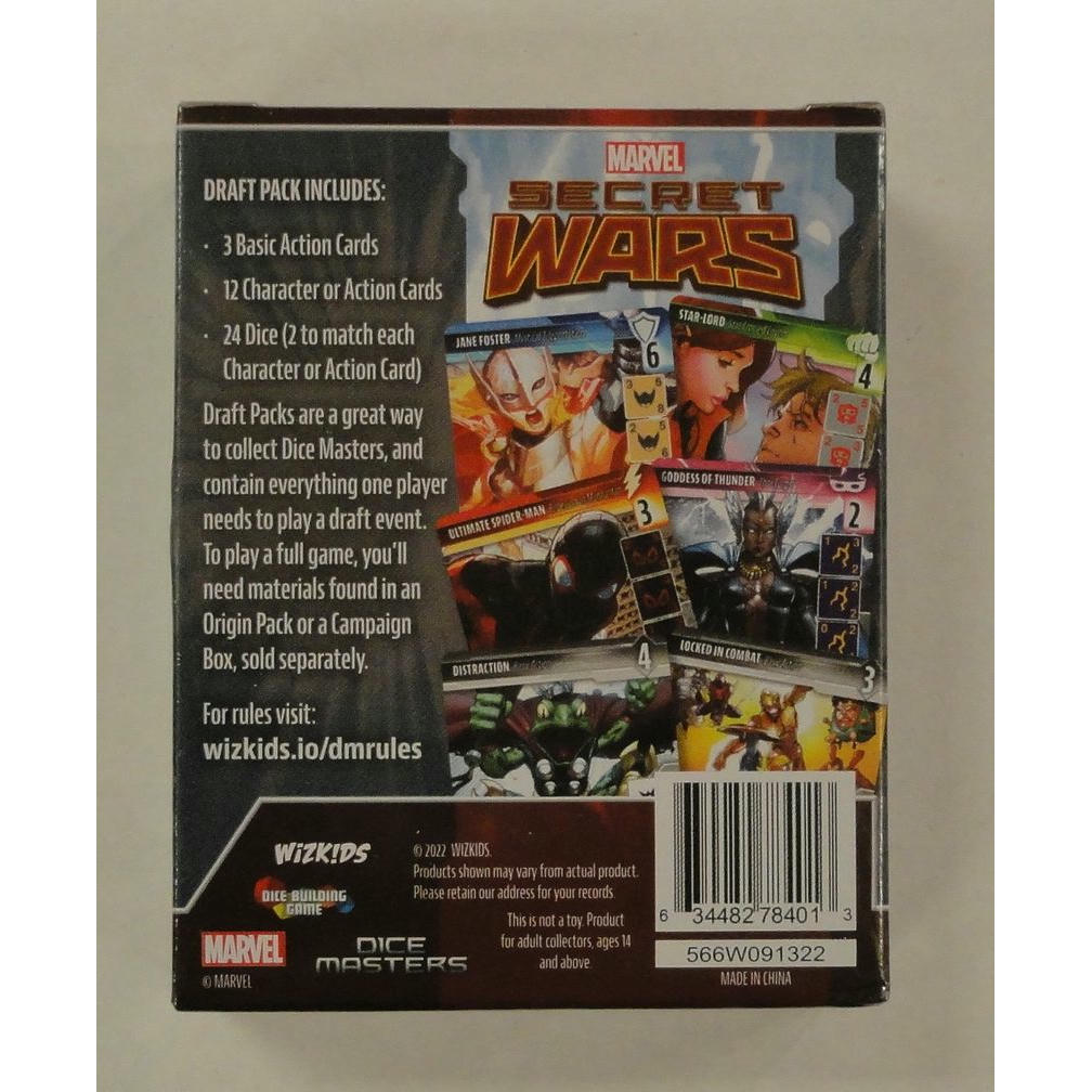 Image of Dicemasters Marvel Comics Secret Wars Draft Pack (Single) WZK78401