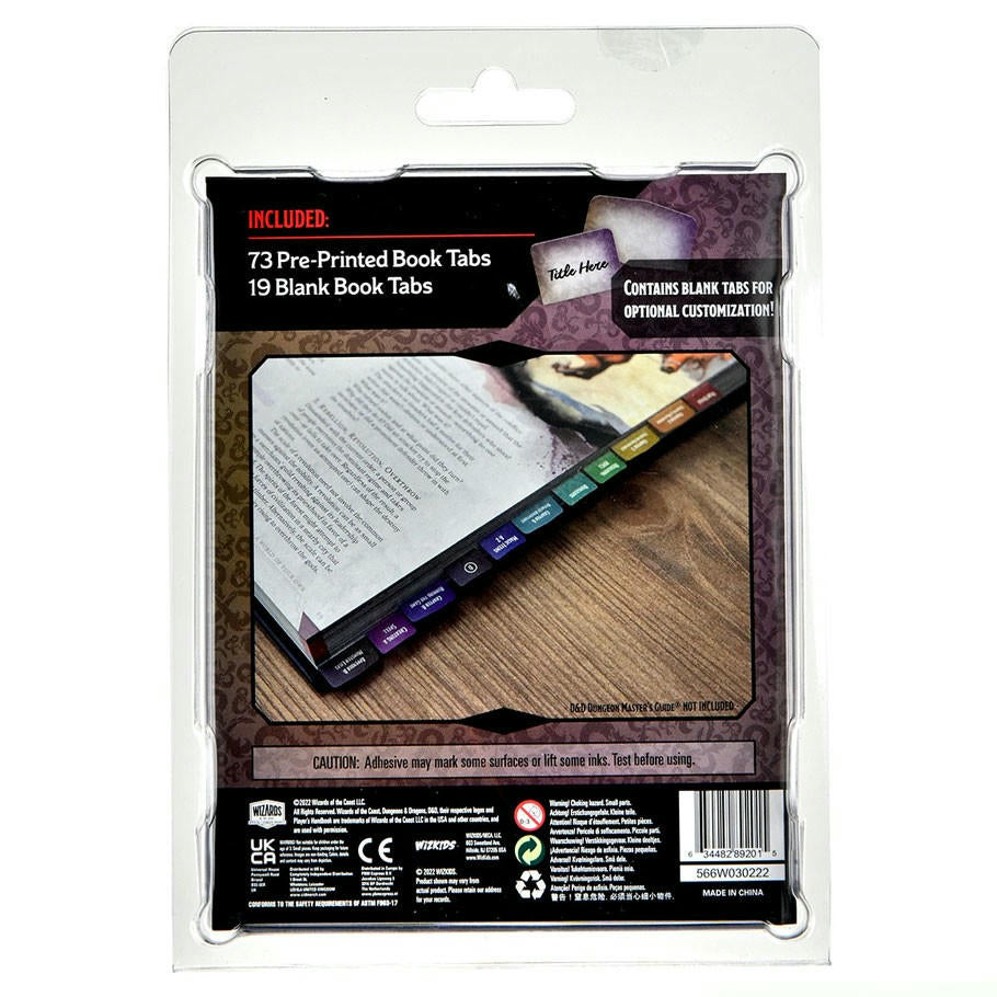Image of Dungeons & Dragons 5E Dungeon Master's Guide Book Tabs Set by Wizkids WZK89201